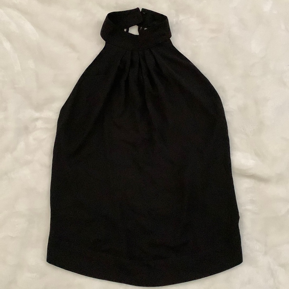 H&M black open back  cut out neck top